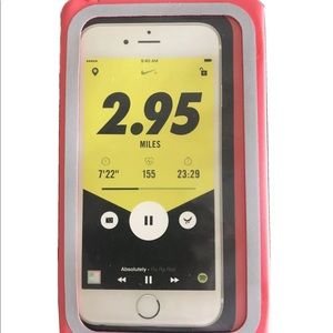 Nike Lean Handheld Armband Cellphone Case Ember Pink/ Silver